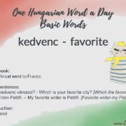 kedvenc - favorite